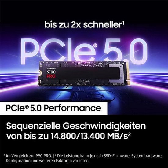 Samsung 9100 PRO - Interne SSD - PCIe 5.0 - NVMe M.2 - 2 TB