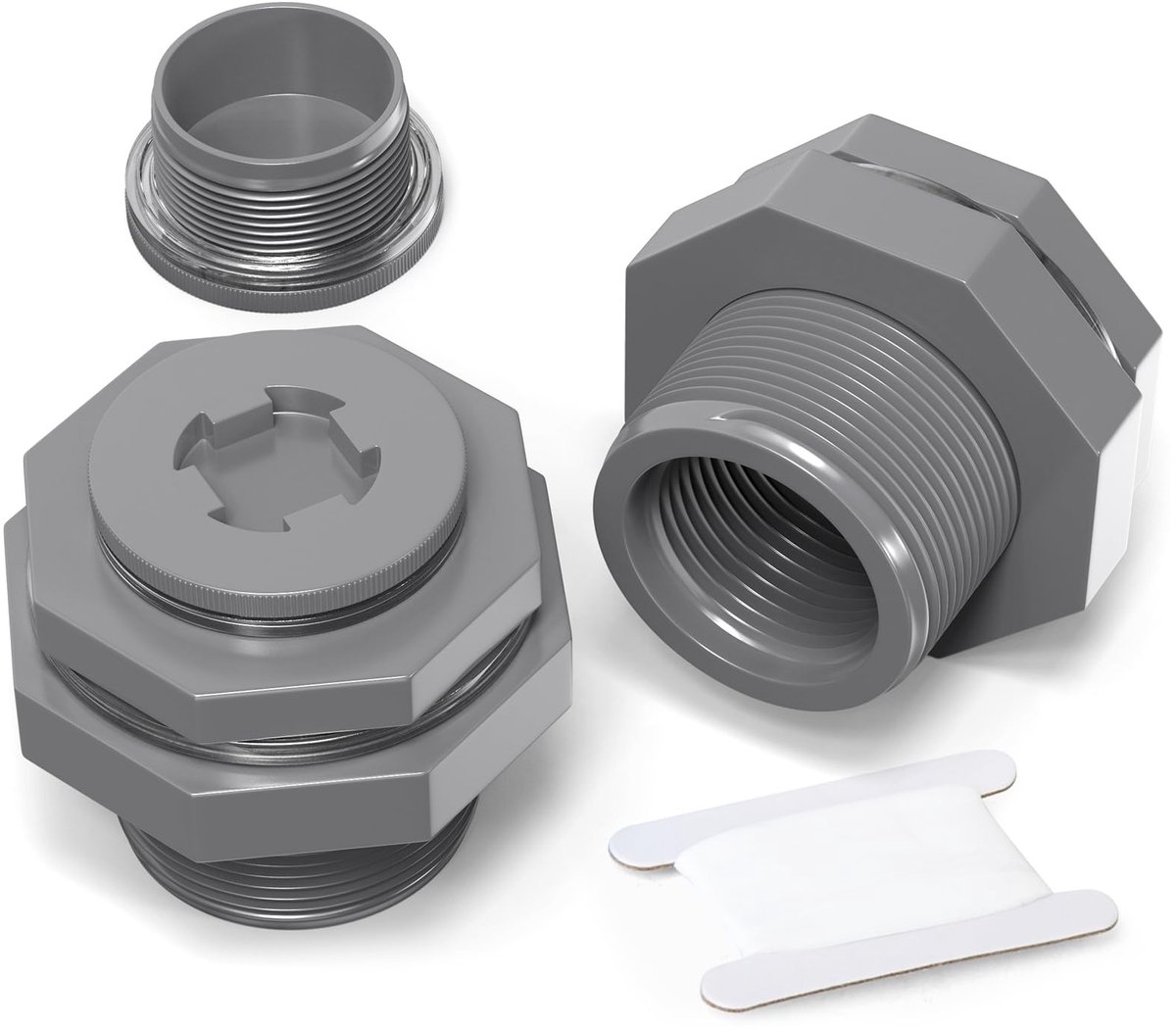 Dailygoods - 2 Stuks PVC Schotfitting 1 1/4" voor Waterverbindingen