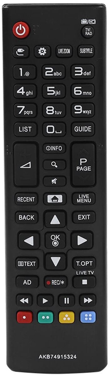 Dailygoods - Dailygoody - Smart Afstandsbediening - Universele Afstandsbediening - Hoge prestaties - Compact formaat - Geschikt voor TV - Ideaal voor thuisgeb
