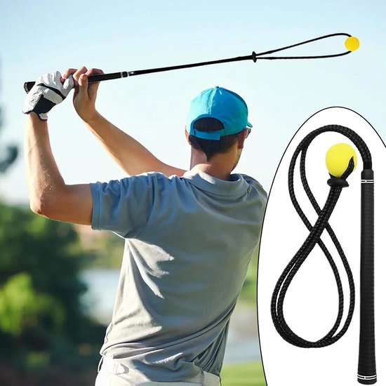 Golf Swing Trainer - Slagsnelheid Trainer - Golfslag Verbeteren - Verstelbare Gewogen Bal - 96 cm Lang van Merkloos — afbeelding 3