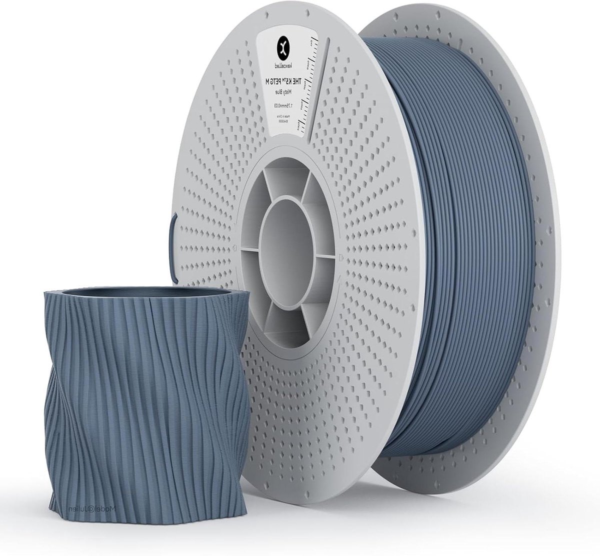 PETG Filament - 3D Printmateriaal - Esthetisch Printen - Zachte Matte Afwerking - 175 mm 1 kg - Mistig Blauw