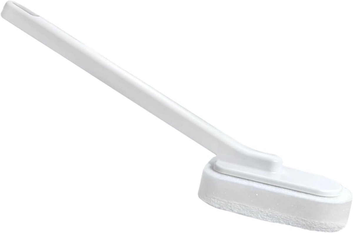 Spons met steel - Badborstel - Douche reiniging - Vervangbare opzet - 304 cm lang - Wit