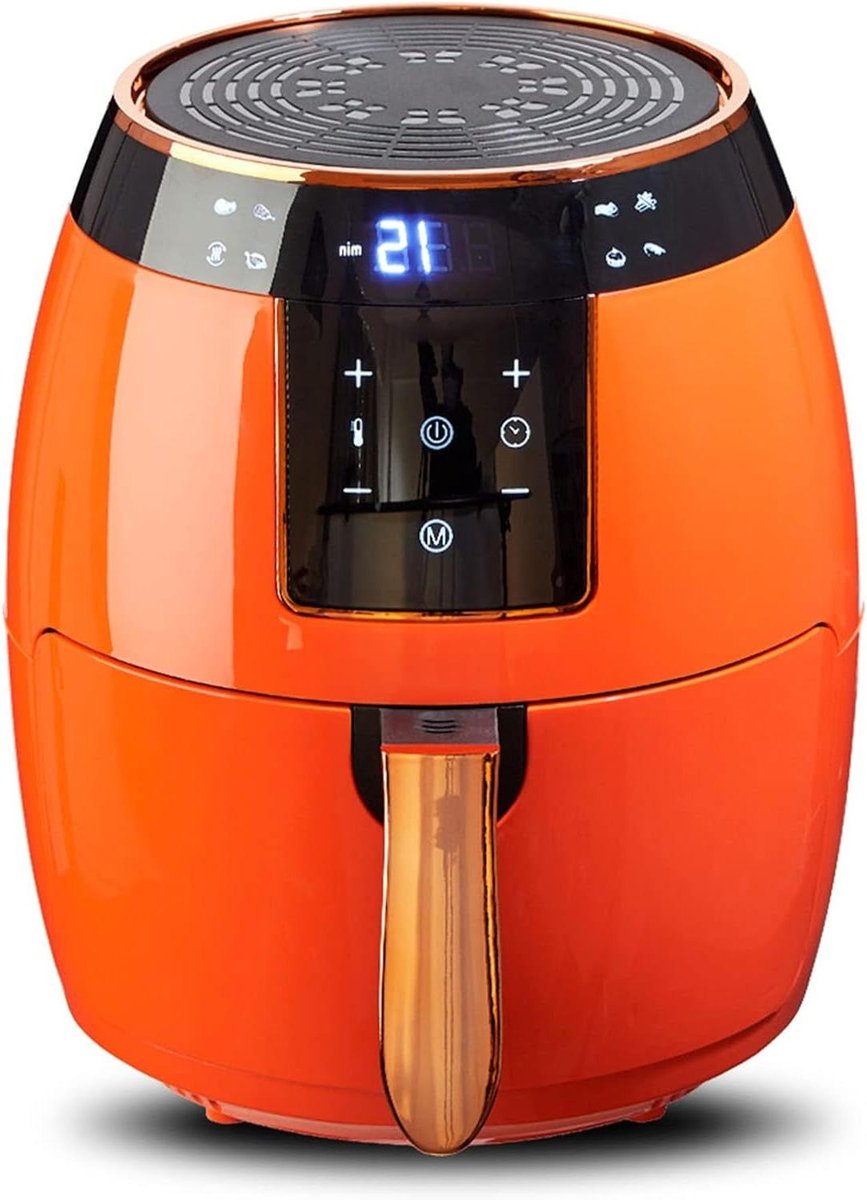 Airfryer Oven - Heteluchtfriteuse - Gezond Koken - Automatische Pauze - 5.5 Liter - Oranje