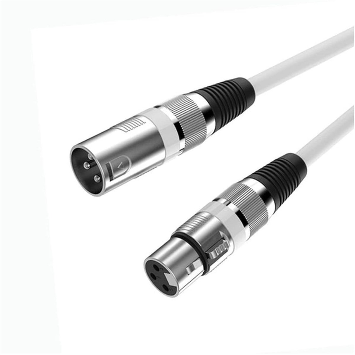 XLR Audiokabel - Microfoon Kabel - Muziek Opnemen - Afgeschermde Folie - 5 meter - Wit