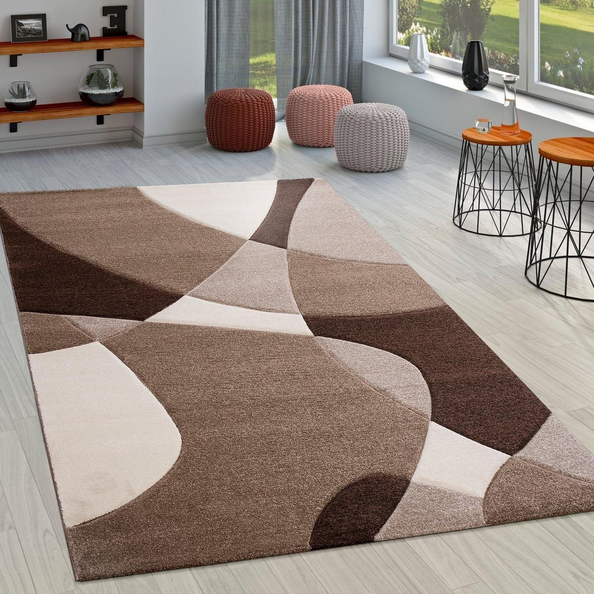 Vloerkleed Kortpolig - Modern Abstract Design - Woonkamer Inrichting - Geschikt Voor Vloer