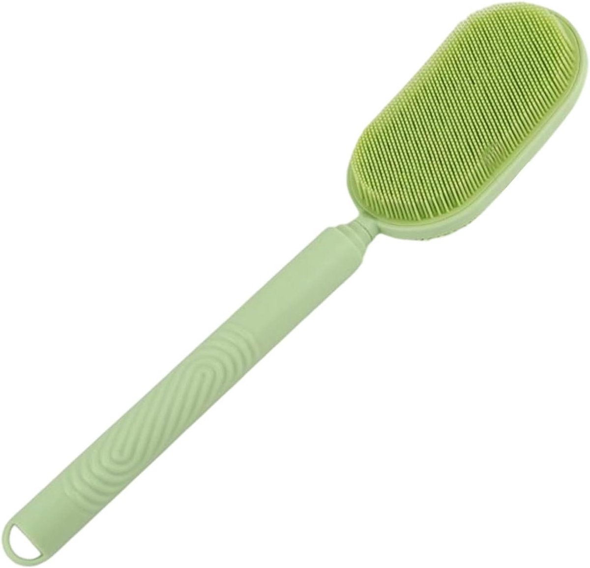 Rugborstel Lange Handgreep - Douche Scrub - Lichaam Reinigen - Dubbelzijdige Kop - 38 cm - Grijs