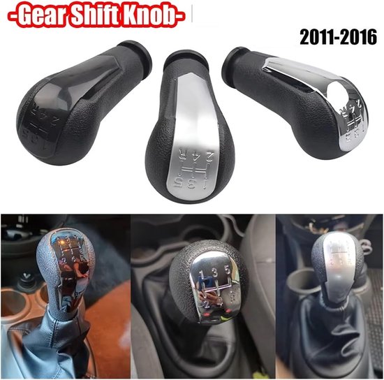 Versnellingspookknop - Schakelknop Pook - Auto Interieur - Verbeterde Schakeling - 5 Versnellingen - Mat — afbeelding 3