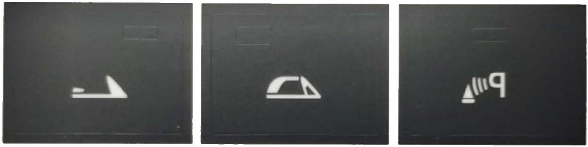 Knop Reparatie Stickers - Dashboard Decals - Auto Interieur - Mat Zwart Design - 1x1 cm - Zwart