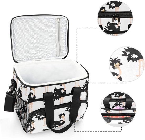 Leuke dierlijke koeltas - Geïsoleerde lunchbox - Picknick en uitjes - 3D-print patroon - 15L inhoud - Multi — afbeelding 3