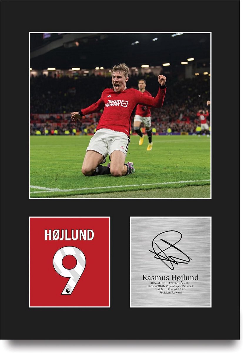 Gedrukte Gesigneerde Foto Portret voor Voetbalfans - A4 Formaat