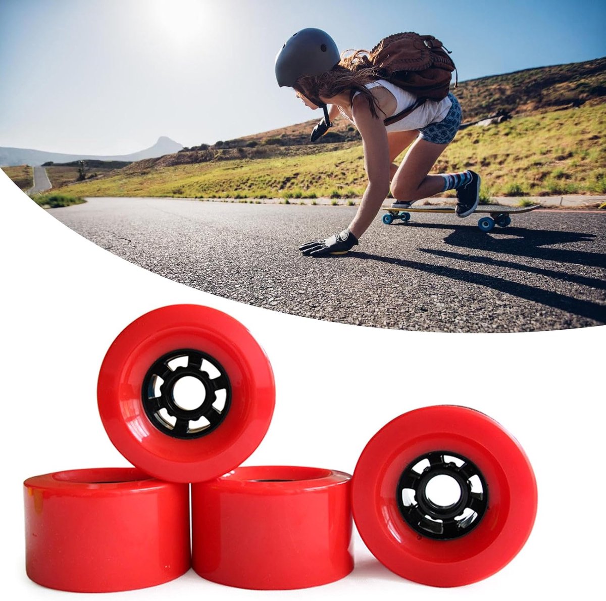 Skateboard Wielen Longboard Wielen Straat Cruisen Soepele Glijding Set van 4