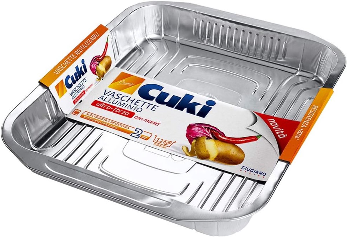 2x Stevige Rechthoekige Aluminium Bakvormen - Ovenbestendig