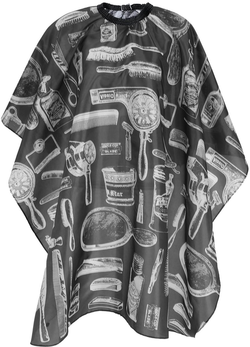 MTTproducts- Kapperscape 145 x 120 cm - Waterdichte Kapperscape - Verstelbare Halsomvang - Polyester - Luipaardpatroon - Professionele Kappersbenodigdheden - Haarsnijcape