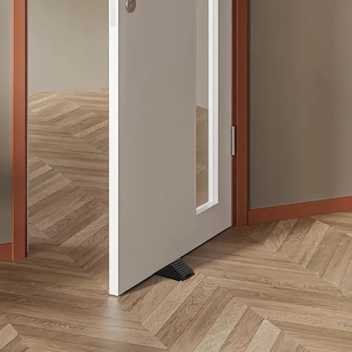 Deurstopper - Zware wig - Deuren Vastzetten - Verstelbare Hoogte - 13.7cm Lengte - Zwart