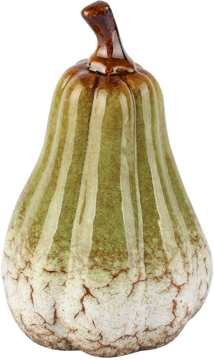 Dekoratief | Deco pompoen, groen, porselein, 12x12x16cm | A265867