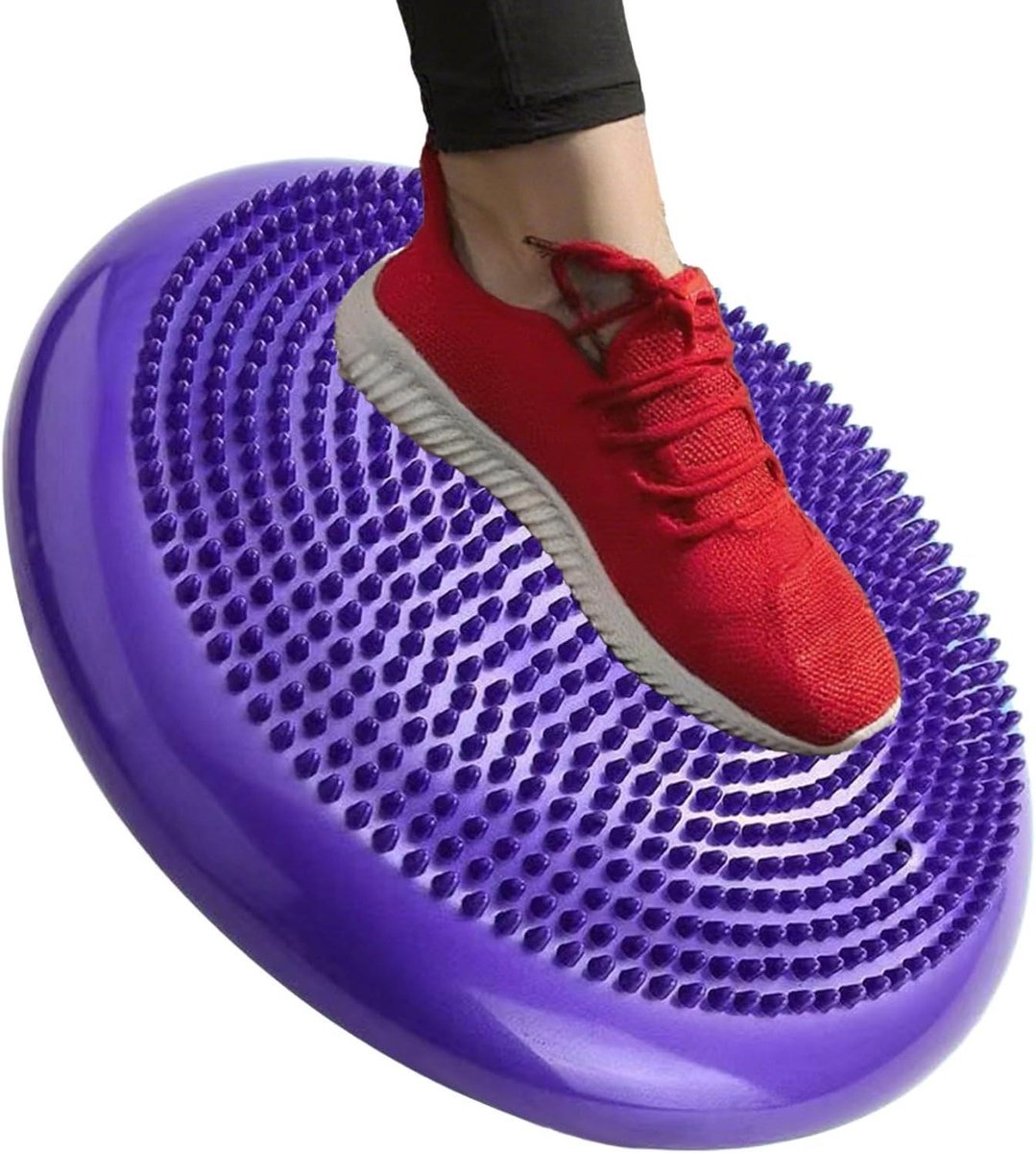 Balansschijf - Zitmat Wobble Disc - Core Stabiliteit - Meerlaags Versterkt - 34 cm - Paars