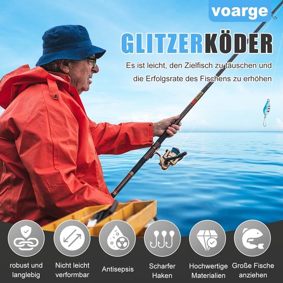 16 stuks mini vislepels set met houder - forel aas, carbide spinner voor baars, zalm en forel — afbeelding 3