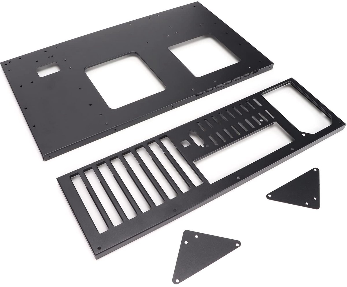 aladdien - Open Computerbehuizing - Robuuste Constructie - Geschikt voor Moederborden tot 305x245 mm - Desktopbehuizing - Mijnbouwbehuizing - Inclus...