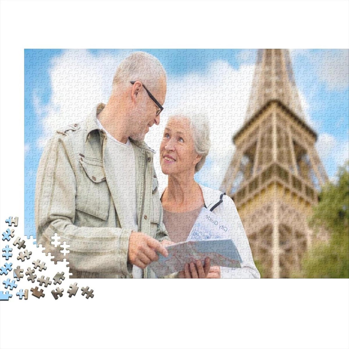 Gepersonaliseerde Fotopuzzel - Eigen Afbeelding Puzzel - Ontspanning en Geheugen - Unieke Vorm Puzzelstukjes - 75 x 50 cm