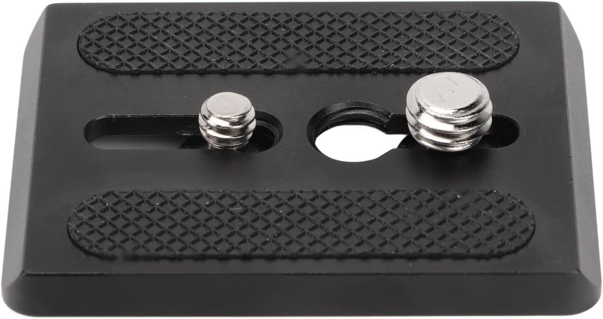 Statiefplaat Camera - Snelkoppelingsplaat Statief - Stabiliseren Camera - Dubbele Schroefdraad - 62 x 45 mm - Zilver