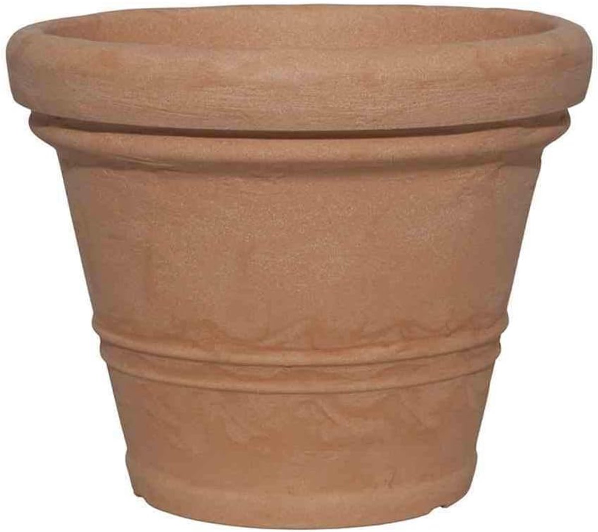 Famanu – Terracotta plantenbak Amalia, rond, Ø 40 x 32 cm van kunststof