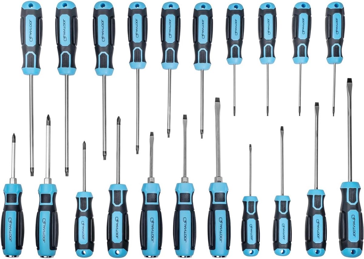 Schroevendraaierset - Gereedschapset Toolset - Klusjes in huis - 21 Delig - 42 cm - Grijs