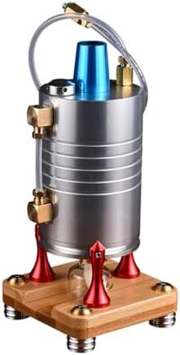 Verticale Stoommotor Model - Educatieve Motor Kit - Modelbouw Demonstratie - CNC Gefreesde Ketel - 167ml Ketel - Metaal