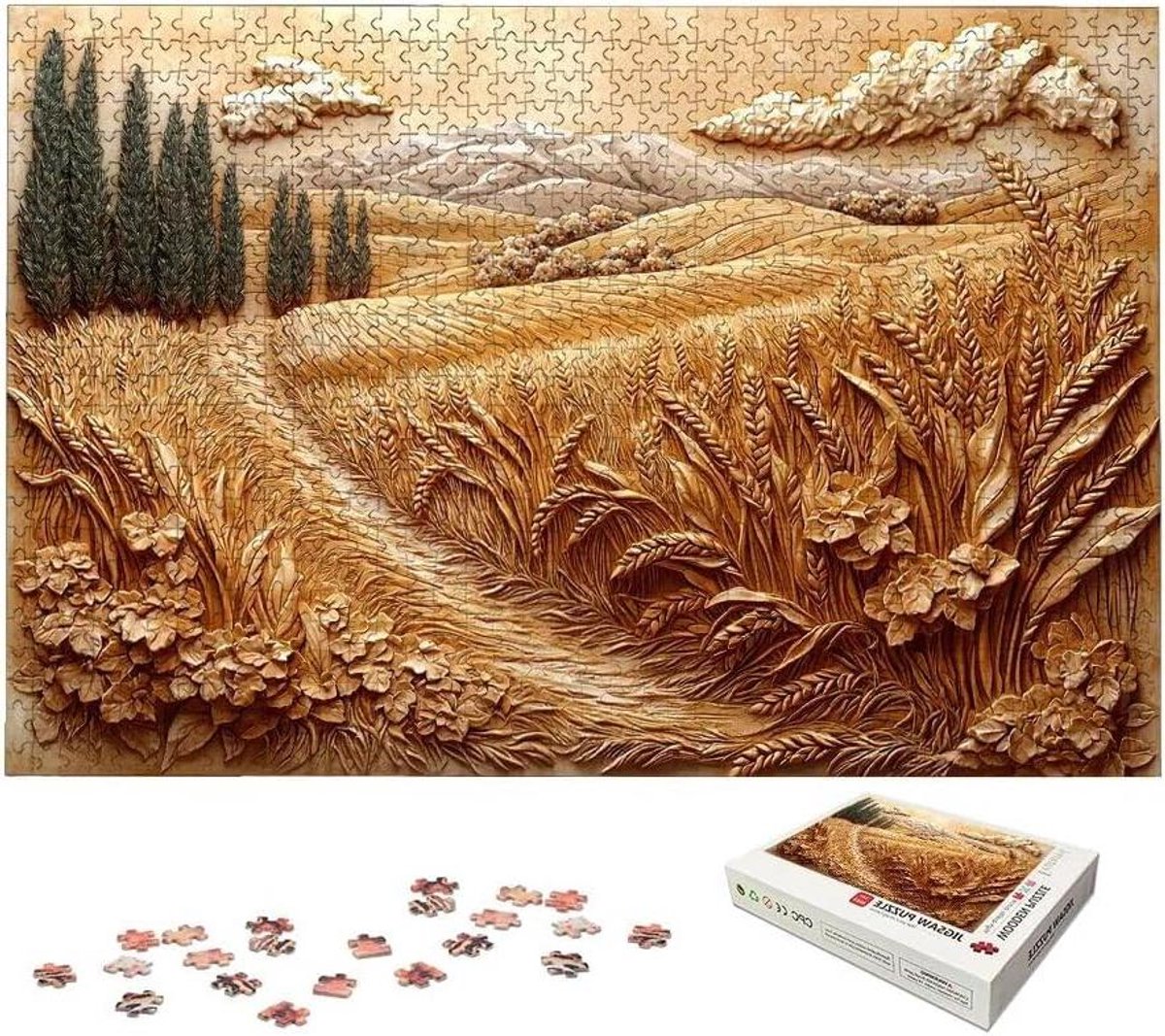 Puzzel 5000 stukjes - Legpuzzel Volwassenen Kinderen - Ontspannen Tijdverdrijf - Natuurlijk Hout Materiaal - 156 x 105 cm - Herfstkleuren