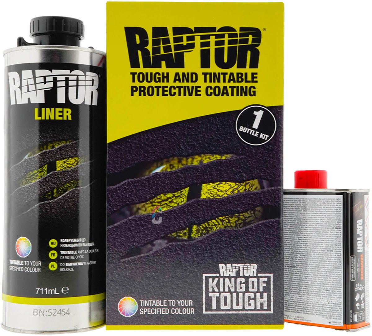Raptor Liner Bedliner Verf AANKLEURBAAR 1 liter Set