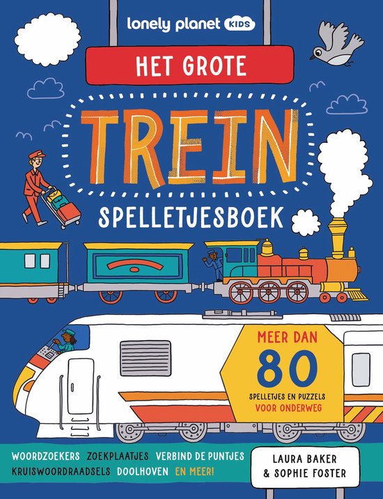 Het Grote Trein Spelletjesboek van Lonely Planet Kids, met meer dan 80 spelletjes en puzzels voor onderweg. Woordzoekers, doolhoven en meer.