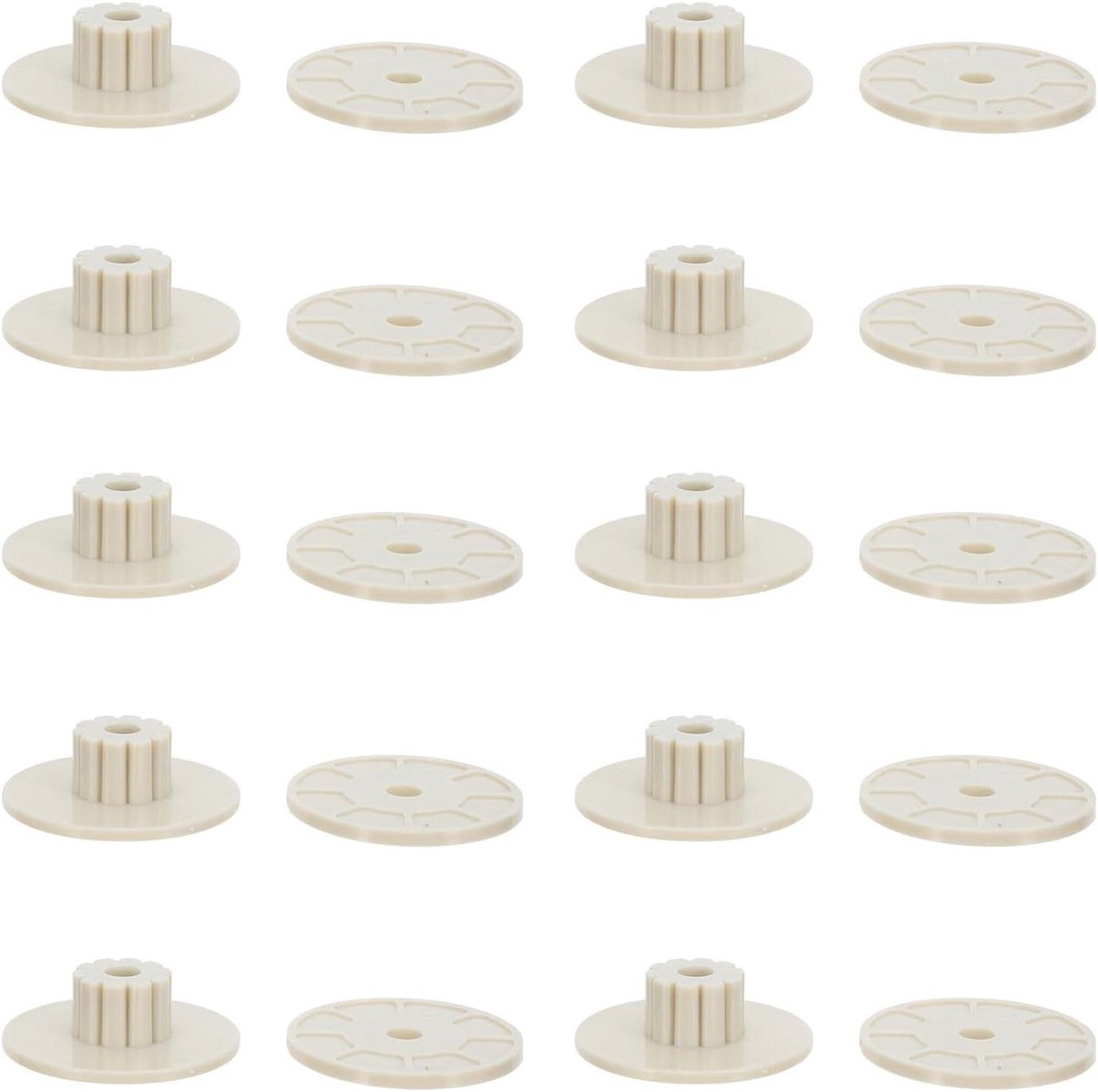 Vogelkooi Montagekit - Bevestigingsset Kooi - Vogelkooi Inrichten - Krasbestendige Ringen - 10 Sets - Beige