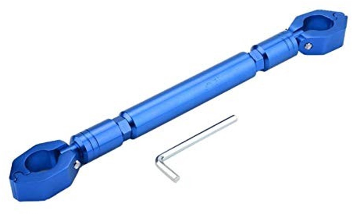 aladdien - Motorfiets Balans Bar - Universele Stuur Lat - Aluminium Accessoire - Blauw - Stuurbevestiging - Geschikt voor 22mm Stuur - Motorfiets Ac...
