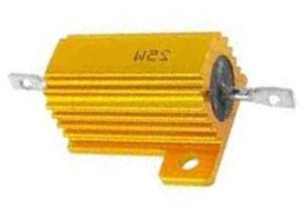 Weerstand 25W - Component 68 Ohm - Elektronische Projecten - Met Draad - 2 Stuks - Metaal