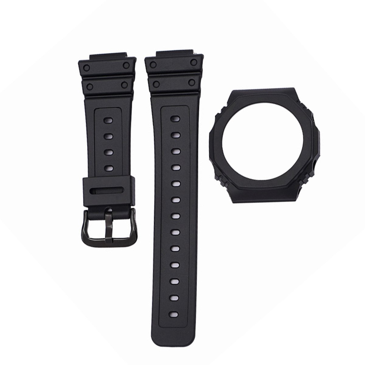 TPU horlogeband voor Casio GA-2100/2110 - Zwart