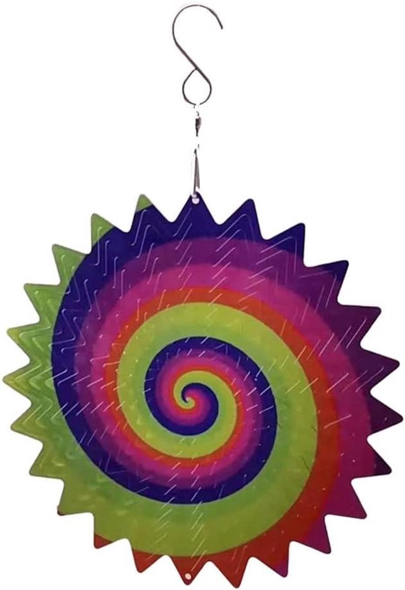Windspinner Tuin - Windmolen Decoratie - Tuin Aankleden - 3D Kinetisch Metaal - 20 cm - Gekleurd