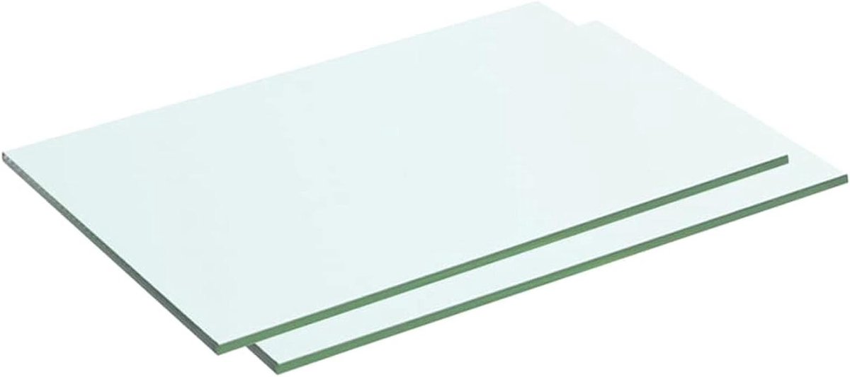 Glazen Planken - Wandrek - Decoratie Tonen - Veiligheidsglas - 50 x 25 cm - Transparant