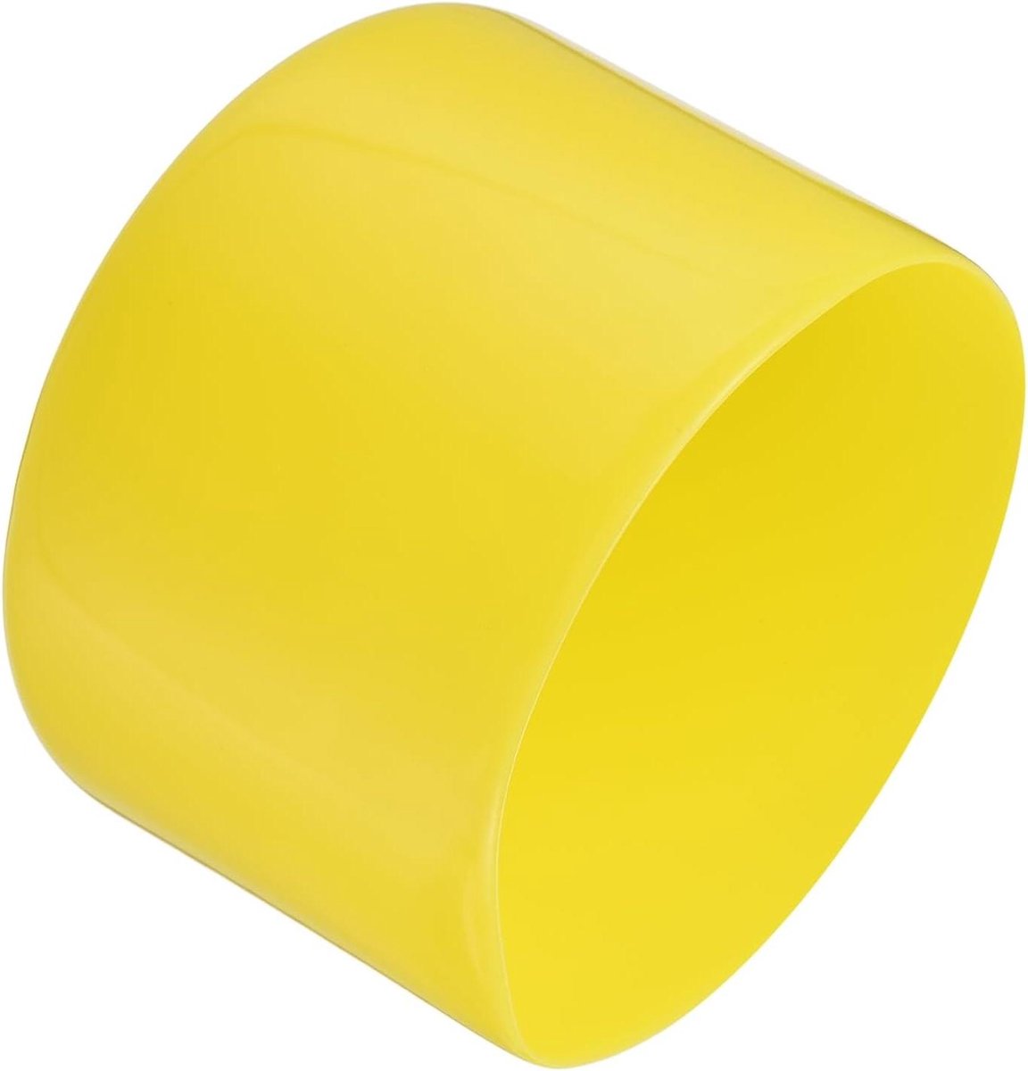 Rubbere Doppeldop - Beschermdoppen Ronde Buizen - Vloeren Beschermen - Flexibel Vinyl Materiaal - 75 mm Binnendiameter - Geel