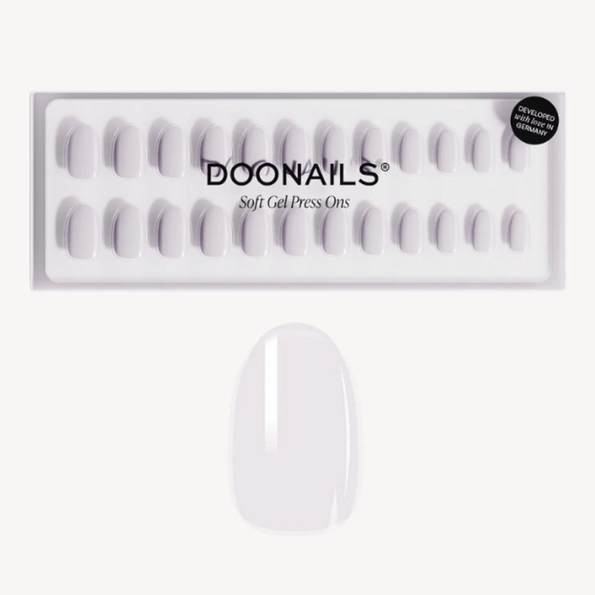 Doonails - Soft Gel Press Ons - Soft Lilac Short Round