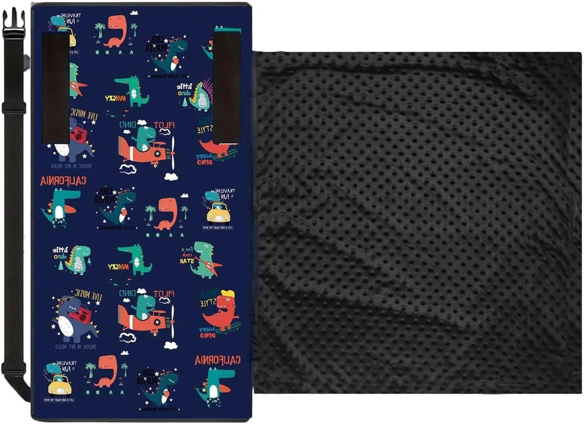 Vliegtuig Bed Peutertjes - Vliegstoel Verlengstuk - Comfortabel Reizen - Zelfnivellerend - 44x79cm - Blauw