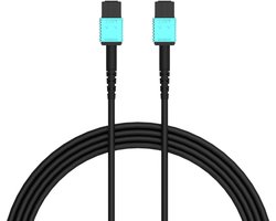 RUIPRO MPO Female To Female Full Fiber Optic Armoured Cable 65FT, OM3 Multi Mode, 7-Core Type-A, Designed Detachable HDMI/DP/Ethernet Interface Modules
