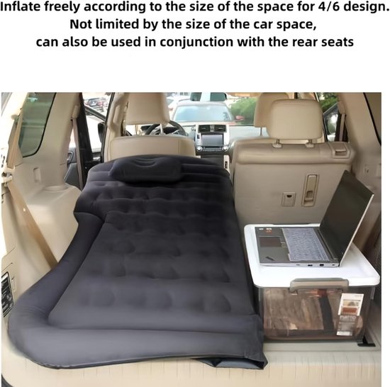 Auto opblaasbaar matras voor Seat Leon/Leon ST KL 5F 1T 1M 2016-2025 2026, slaapmatje kofferbak luchtbedmatrassen achterbank kussen camping reismat,B — afbeelding 5
