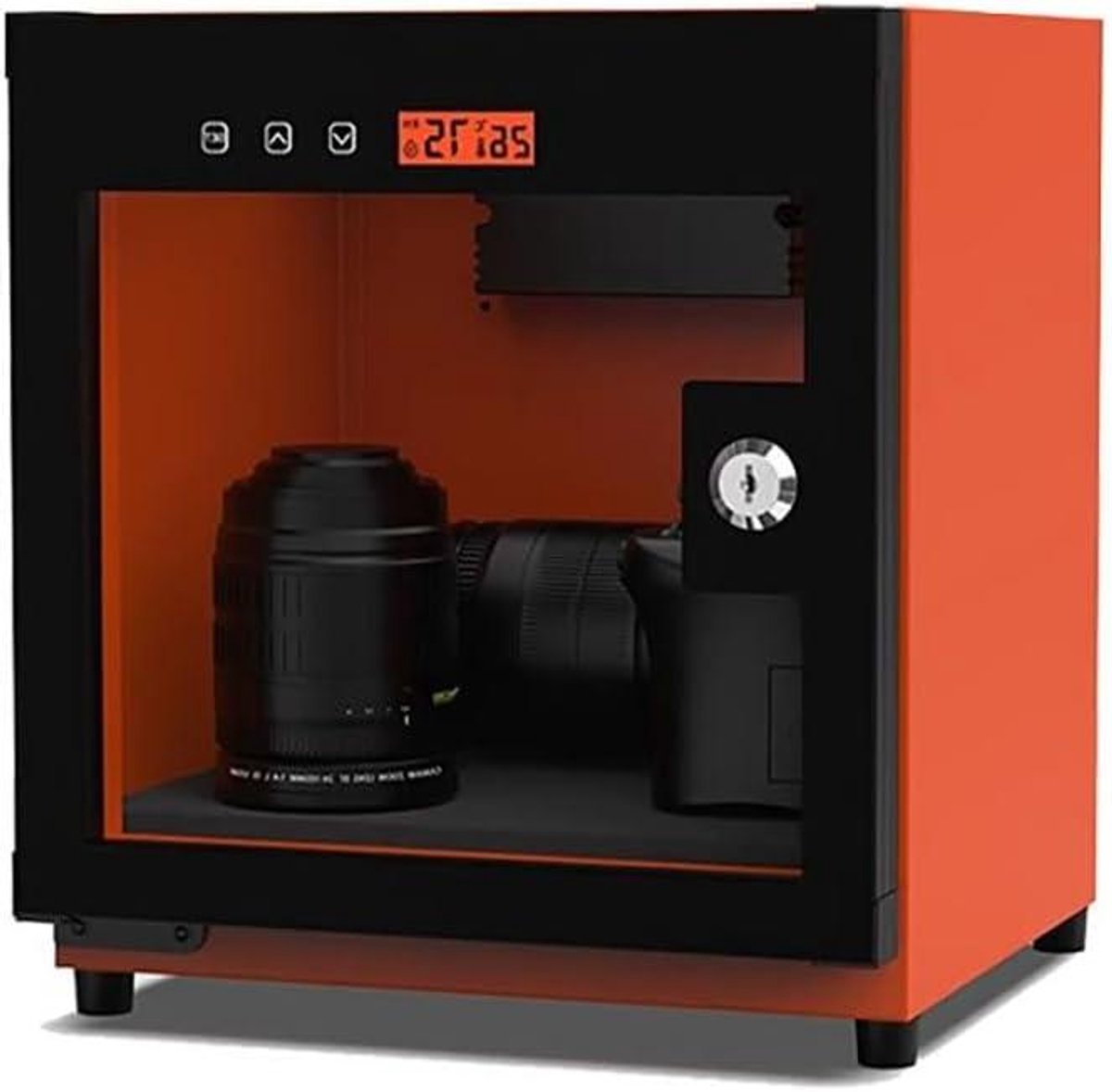 Moderne Droogkast - Vochtigheidsregeling Doos - Elektronica Opslag - Smart Touch Control - 18 Liter - Oranje