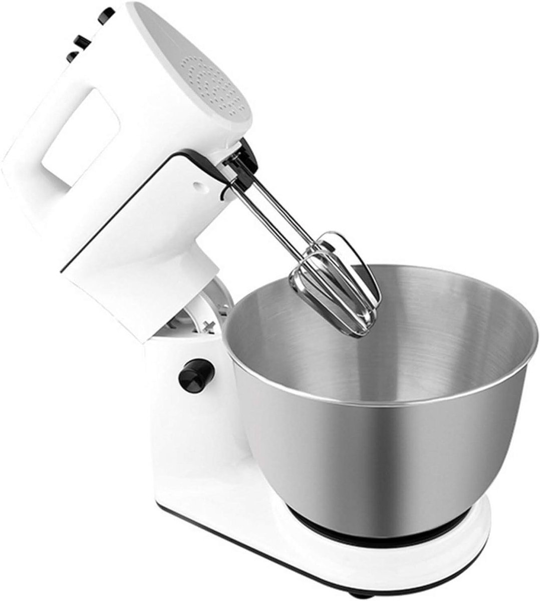 Standmixer 300W - Keukenmachine deeg - Bakken en koken - Kantelkop ontwerp - 4 liter kom - Wit