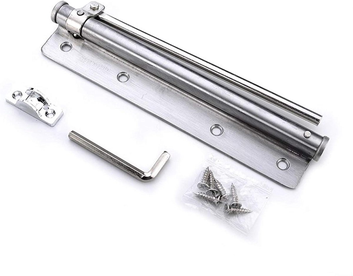 Automatische Deursluiter - Deurveer - Deuren Sluiten - Roestvrij Staal - 10x10x10 mm - Zilverkleurig