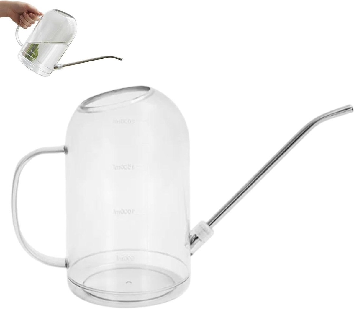 Gieter Lange Tuit - Planten Gieter - Planten Water Geven - Afneembare Sproeikop - 2 Liter - Transparant
