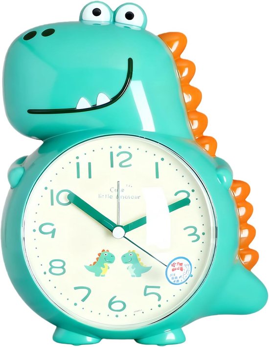 Kinderwekker Dinosaurus - Slaapkamer Klok - Ochtend Routine - Zingt en Praat - 195 cm breed - Groen — afbeelding 3