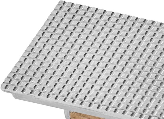 Steak Gewicht - Burger Press - Gelijkmatig Grillen - Houten Handvat - 20x10 cm - Aluminium — afbeelding 4