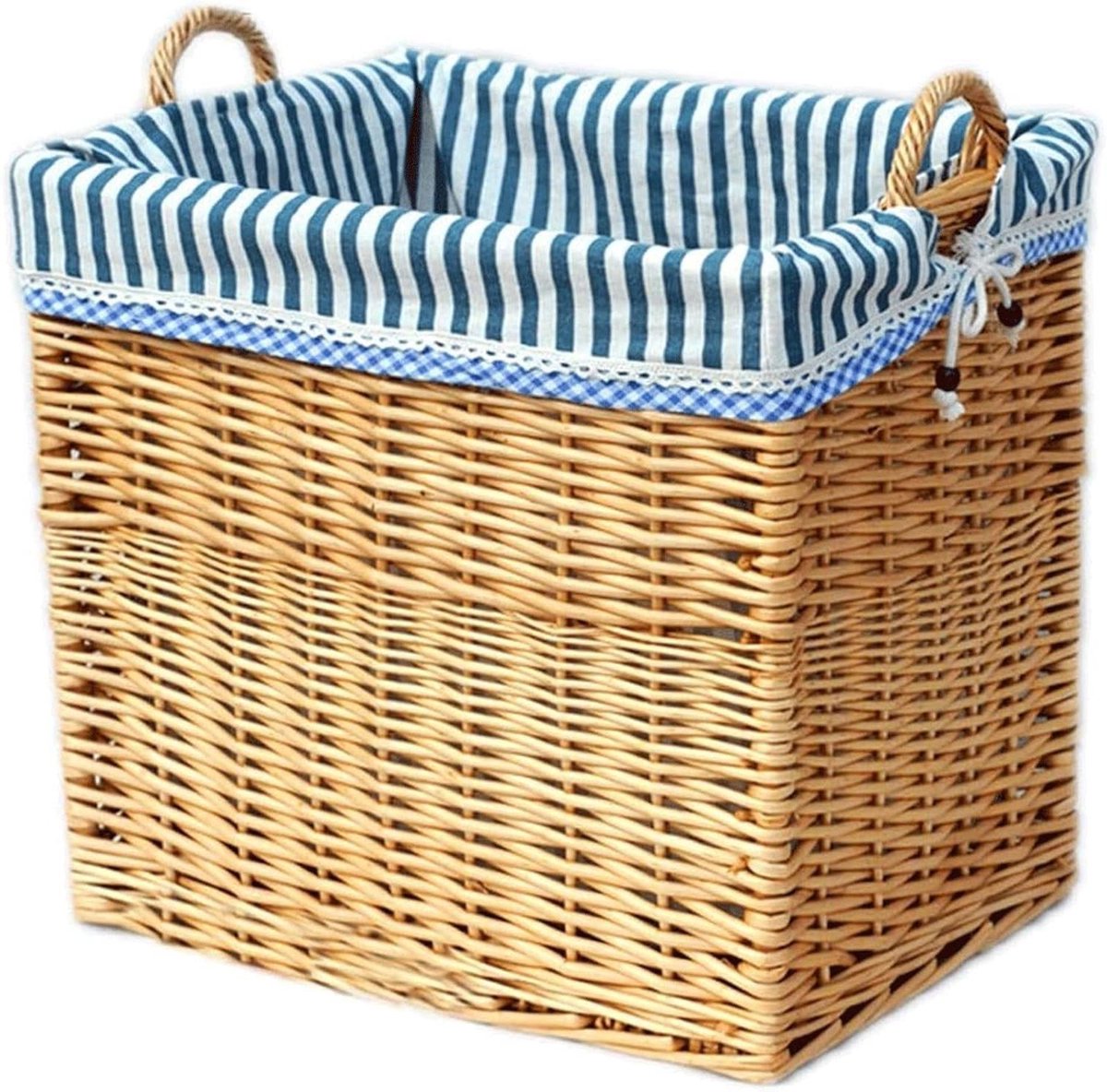 Rotan Wasmand Opbergdoos Kleding Opbergen Handgeweven 45x40x35cm Natuurlijk