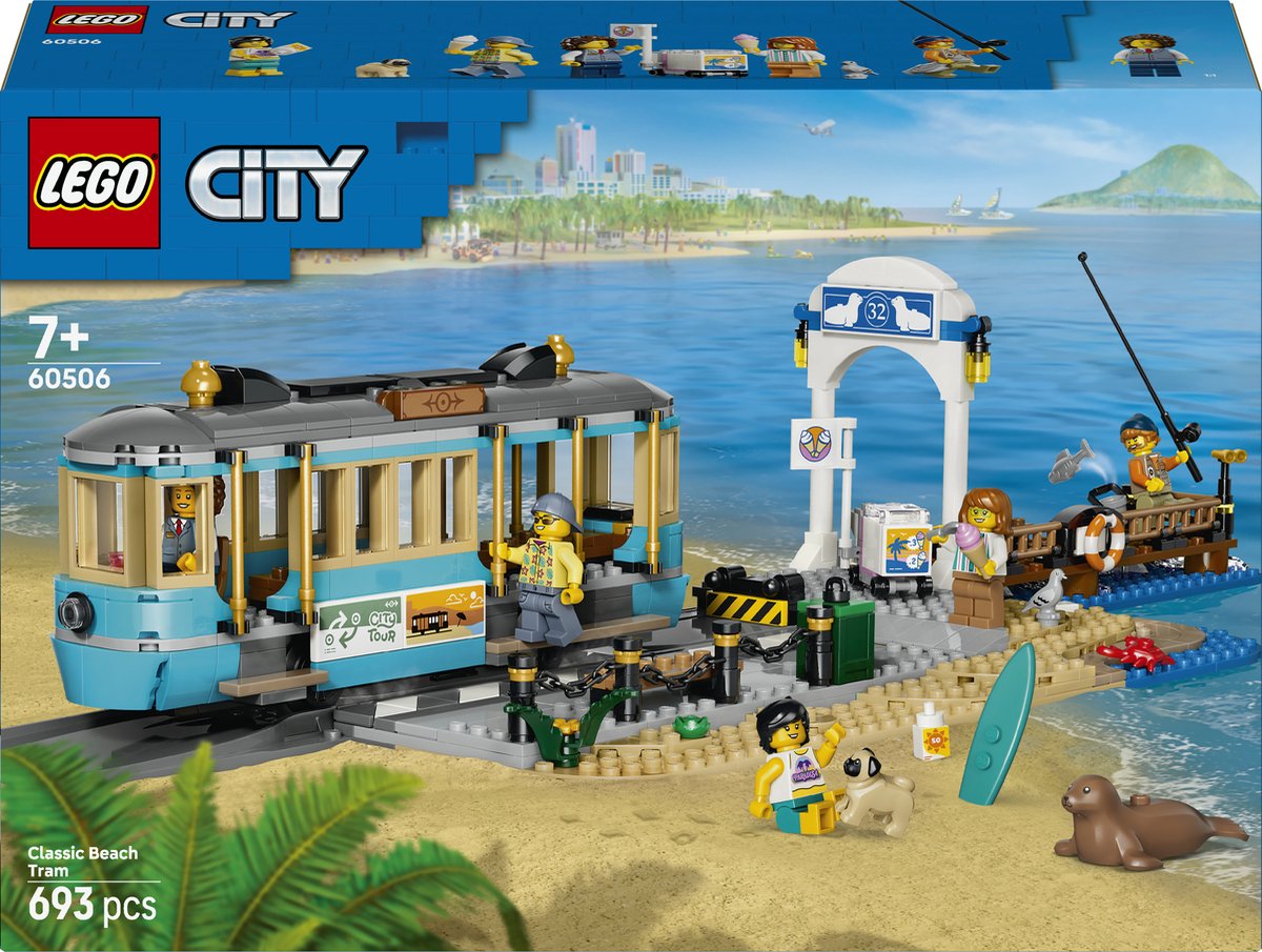 LEGO City Klassieke Strandtram Tram Speelgoed voor Kinderen Vanaf 7 Jaar - 60506