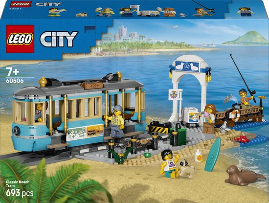 LEGO City Klassieke Strandtram Tram Speelgoed voor Kinderen Vanaf 7 Jaar - 60506